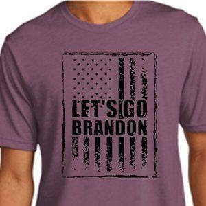 LET'S GO BRANDON TSHIRT unisex Grunge American Flag Eggplant men - women